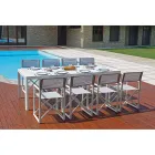 طاولة حديقة قابلة للتمديد حتى 240 سم بهيكل من الألومنيوم - جيفروي Viadurini