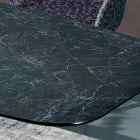 طاولة سيراميك يونانية سوداء مصقولة مصنوعة في إيطاليا - جروتا Viadurini