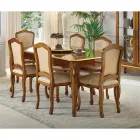 طاولة خشبية قابلة للتمديد 280 سم بتصميم كلاسيكي، صنع في إيطاليا - ماجستي Viadurini