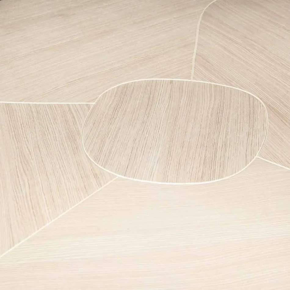 طاولة من خشب البلوط المصقول مع لمسة نهائية من الشمع من تصميم آندي Viadurini