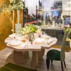 طاولة من خشب البلوط المصقول مع لمسة نهائية من الشمع من تصميم آندي Viadurini