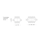 طاولة خشبية مصفحة قابلة للتمديد حتى 470 سم، صنع في إيطاليا – جورديتو Viadurini