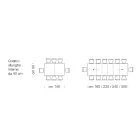 طاولة خشبية مصفحة قابلة للتمديد حتى 470 سم، صنع في إيطاليا – جورديتو Viadurini