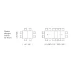 طاولة خشبية مصفحة قابلة للتمديد حتى 470 سم، صنع في إيطاليا – جورديتو Viadurini