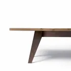 Modern design natural alder solid wood table, Antonio Viadurini