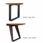 Modern design natural alder solid wood table, Antonio Viadurini