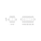 طاولة خشبية من الميلامين قابلة للتمديد حتى 470 سم، صنع في إيطاليا – جورديتو Viadurini