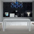 طاولة خشبية من الميلامين قابلة للتمديد حتى 470 سم، صنع في إيطاليا – جورديتو Viadurini