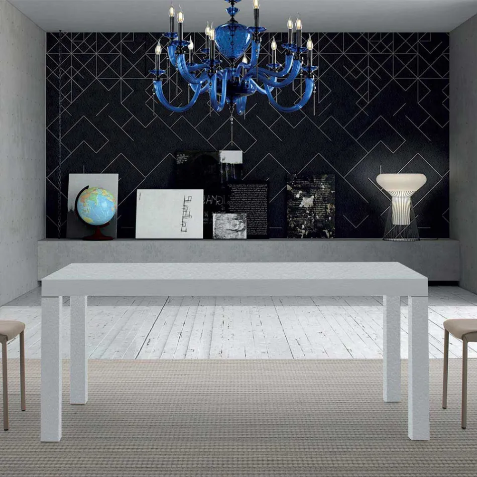 طاولة خشبية من الميلامين قابلة للتمديد حتى 470 سم، صنع في إيطاليا – جورديتو Viadurini