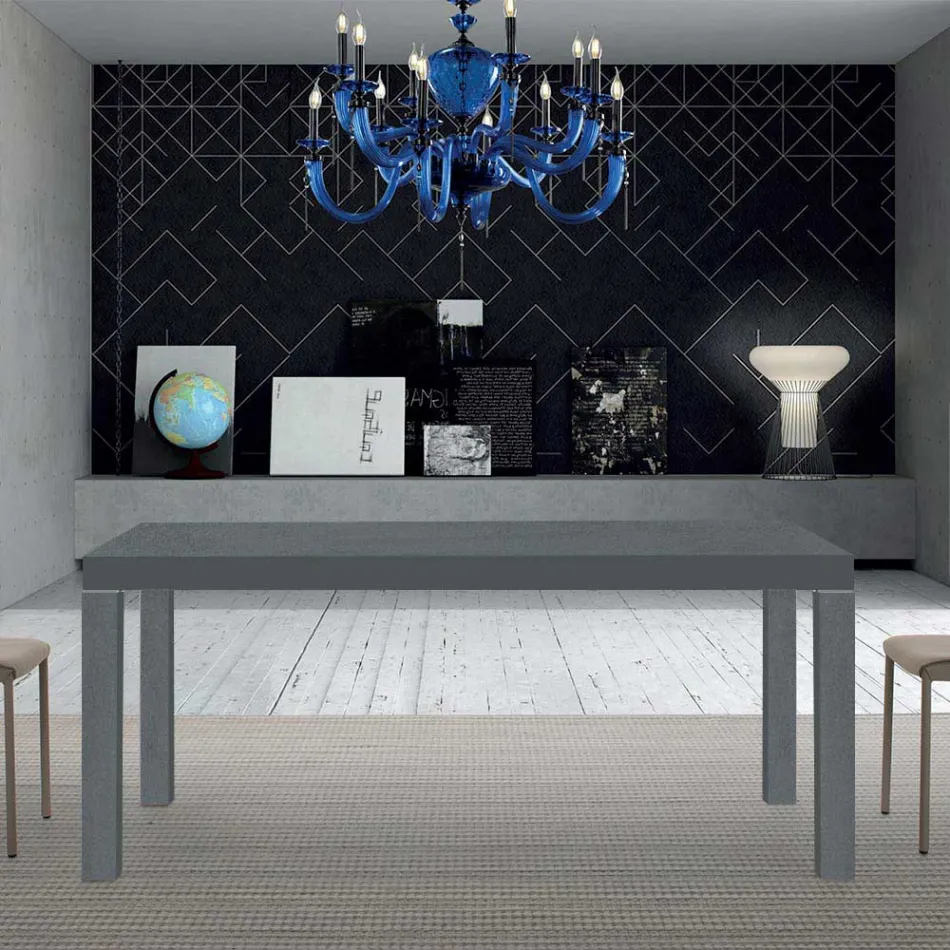 طاولة خشبية من الميلامين قابلة للتمديد حتى 470 سم، صنع في إيطاليا – جورديتو Viadurini