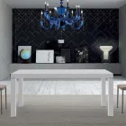 طاولة خشبية من الميلامين قابلة للتمديد حتى 470 سم، صنع في إيطاليا – جورديتو Viadurini