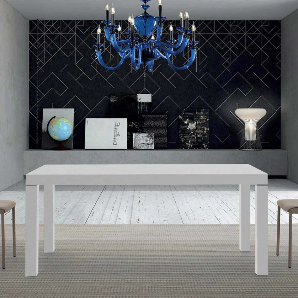 طاولة خشبية من الميلامين قابلة للتمديد حتى 470 سم، صنع في إيطاليا – جورديتو Viadurini