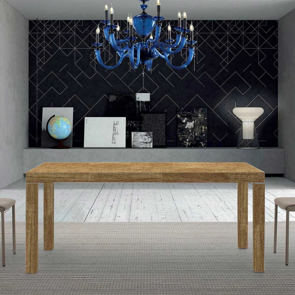 طاولة خشبية من الميلامين قابلة للتمديد حتى 470 سم، صنع في إيطاليا – جورديتو Viadurini