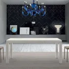 طاولة خشبية من الميلامين قابلة للتمديد حتى 470 سم، صنع في إيطاليا – جورديتو Viadurini