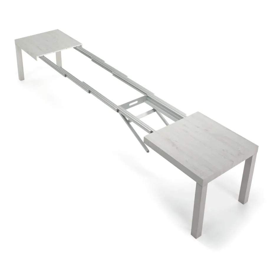 طاولة خشبية من الميلامين قابلة للتمديد حتى 470 سم، صنع في إيطاليا – جورديتو Viadurini