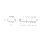 طاولة خشبية من الميلامين قابلة للتمديد حتى 470 سم، صنع في إيطاليا – جورديتو Viadurini