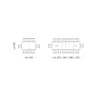 طاولة خشبية من الميلامين قابلة للتمديد حتى 470 سم، صنع في إيطاليا – جورديتو Viadurini