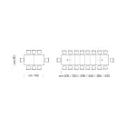 طاولة خشبية من الميلامين قابلة للتمديد حتى 470 سم، صنع في إيطاليا – جورديتو Viadurini