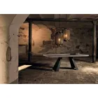 طاولة بلوط حديثة معقودة مصنوعة في إيطاليا من زيربا Viadurini