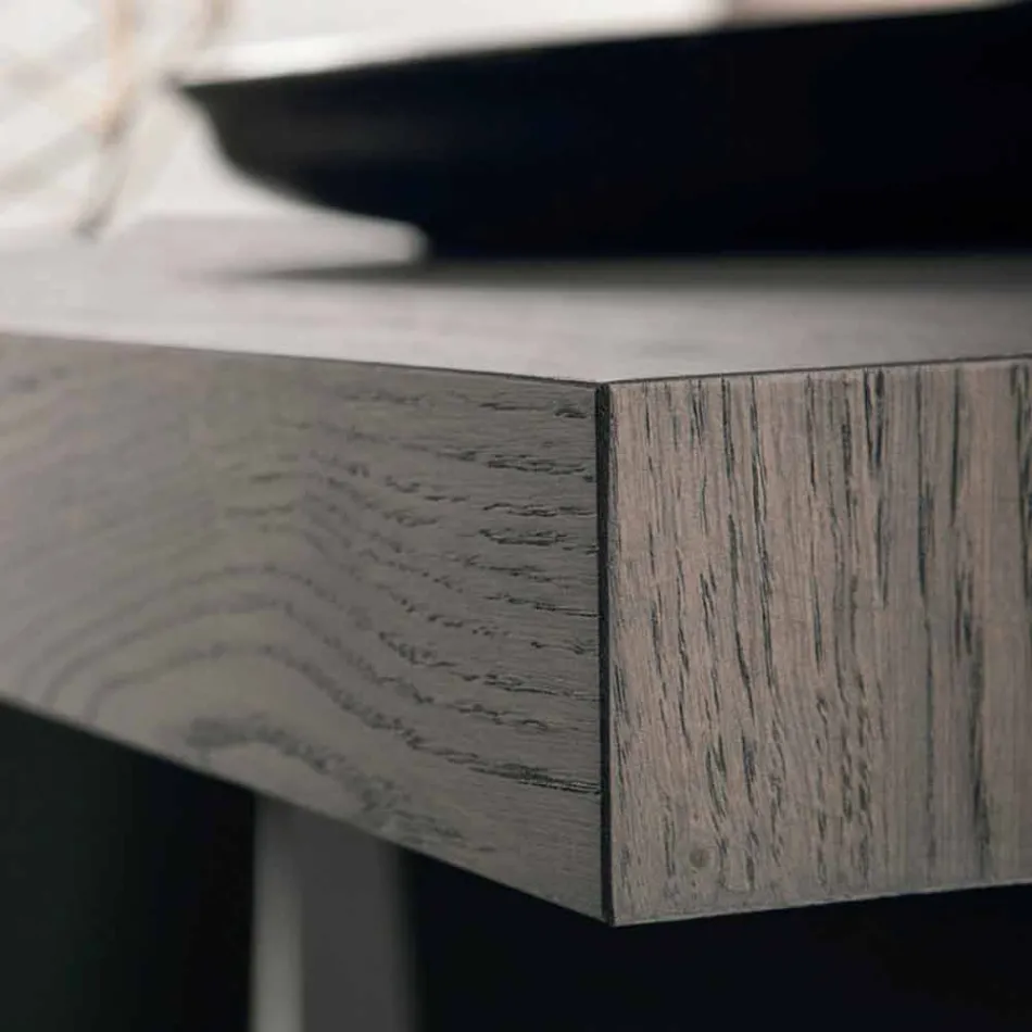 طاولة بلوط حديثة معقودة مصنوعة في إيطاليا من زيربا Viadurini