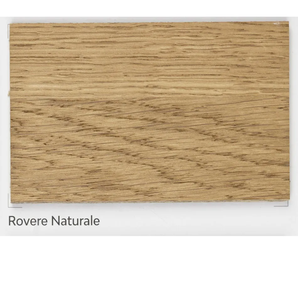 طاولة من خشب البلوط المكسوّ بأرجل معدنية، صنع في إيطاليا - كونسويلو Viadurini