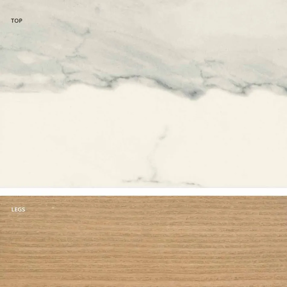 طاولة سيراميك زجاجية بتصميم عصري مصنوعة في إيطاليا، إيجيستو Viadurini