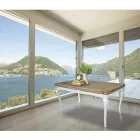 طاولة داخلية قابلة للتمديد من خشب التنوب بزوايا مُشكَّلة، صُنعت في إيطاليا - فارامير Viadurini