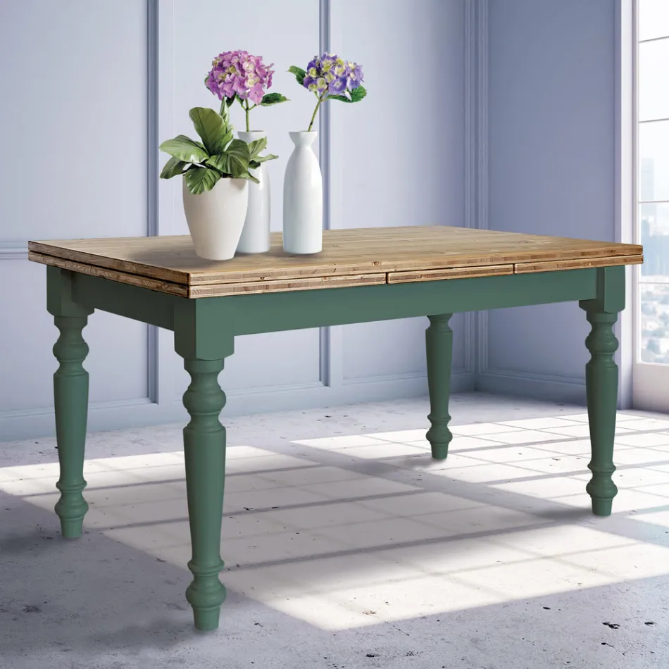 طاولة معيشة قابلة للتمديد من خشب التنوب النوردي، صنع في إيطاليا - بينيدورم Viadurini