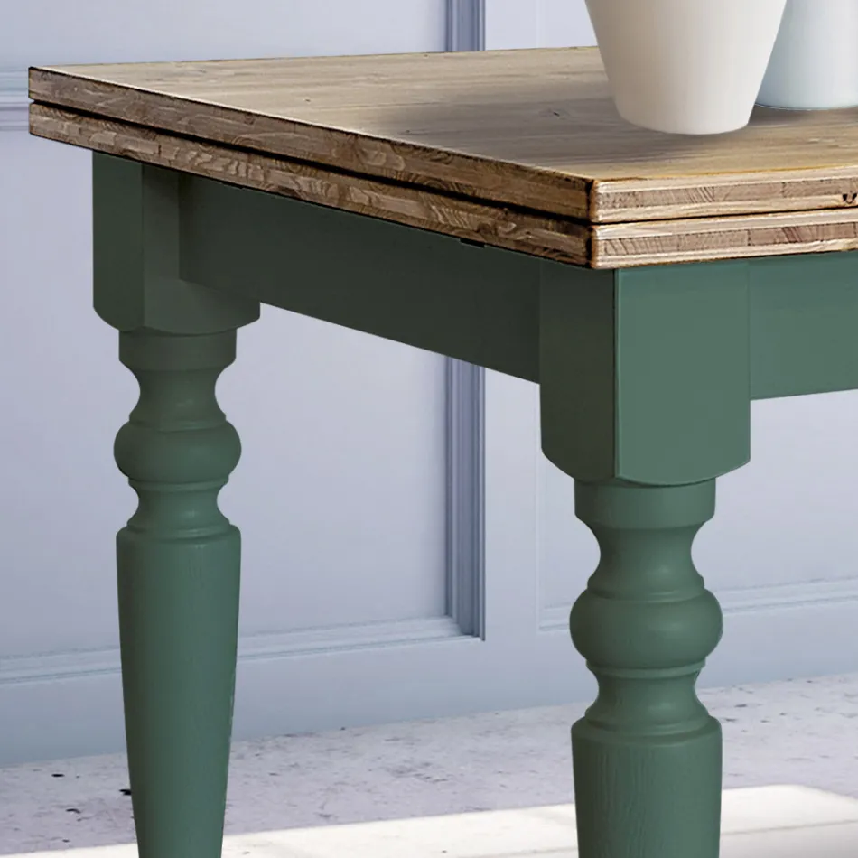 طاولة معيشة قابلة للتمديد من خشب التنوب النوردي، صنع في إيطاليا - بينيدورم Viadurini