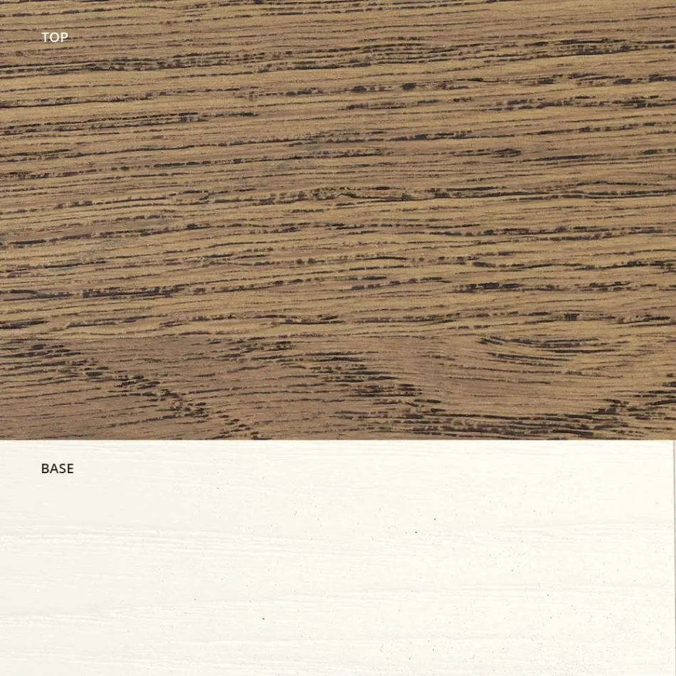 طاولة معيشة قابلة للتمديد من خشب البلوط بزوايا مُشكَّلة، صُنعت في إيطاليا - رافائيل Viadurini