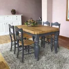 طاولة معيشة قابلة للتمديد من خشب البلوط بزوايا مُشكَّلة، صُنعت في إيطاليا - رافائيل Viadurini