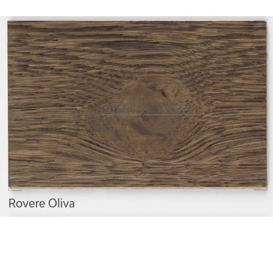 طاولة معيشة من خشب البلوط ماسيلاتو متوفرة بحواف متنوعة، صنع في إيطاليا - تري بيرد Viadurini