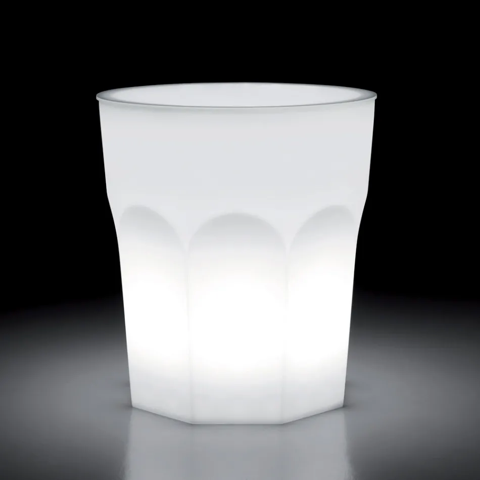 طاولة إضاءة خارجية بتصميم من البولي إيثيلين والـ HPL، صنع في إيطاليا - بوكا Viadurini