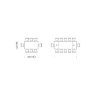 طاولة حديثة قابلة للتمديد حتى 278 سم مصنوعة من السيراميك الإيطالي - دالماتيان Viadurini