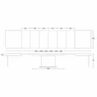 طاولة حديثة قابلة للتمديد حتى 480 سم مصنوعة من الخشب في إيطاليا - مايكل Viadurini