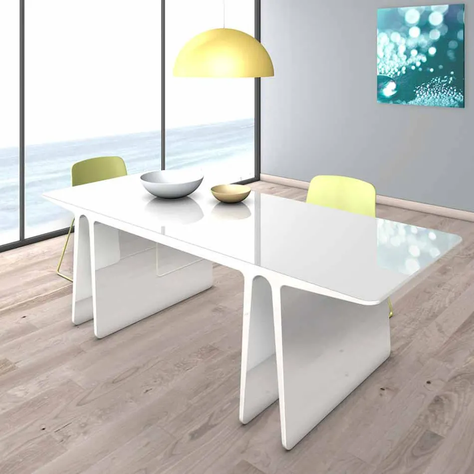 طاولة حديثة متعددة الوظائف مصنوعة في إيطاليا، ميجنانيغو Viadurini