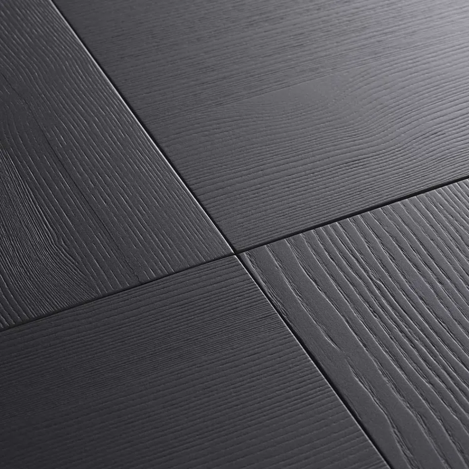 طاولة طعام بيضاوية من خشب رقائقي بقشرة خشب الدردار - برج الجدي Viadurini