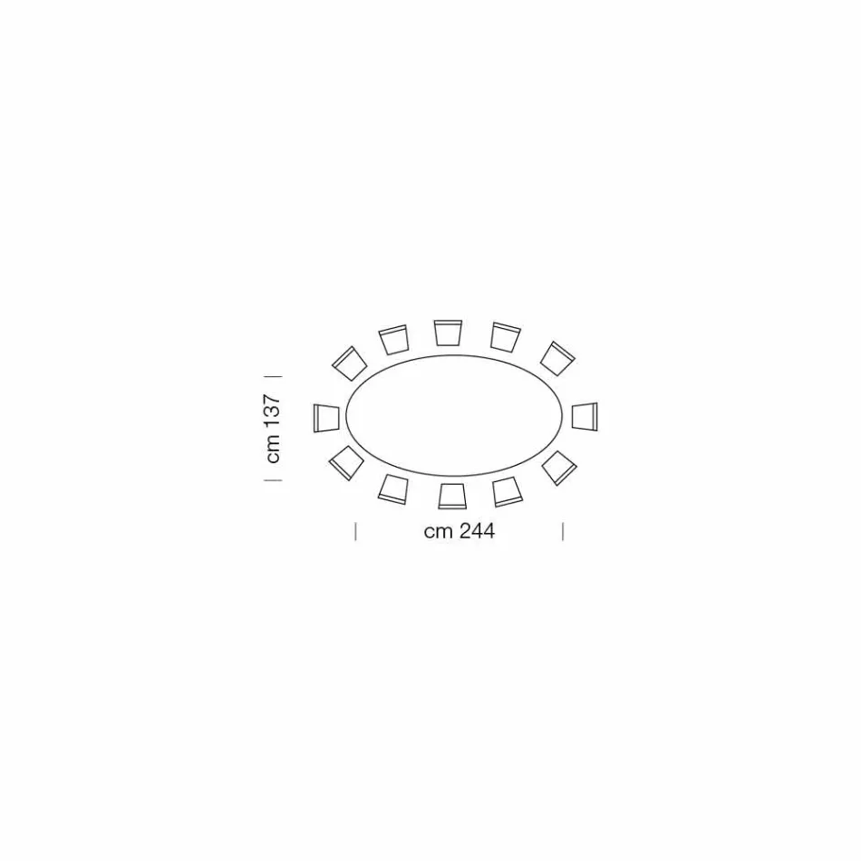 طاولة بيضاوية حديثة من رخام كارارا أو ماركينيا الأسود، صنع في إيطاليا - دولارات Viadurini