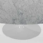 طاولة بيضاوية حديثة من رخام كارارا أو ماركينيا الأسود، صنع في إيطاليا - دولارات Viadurini