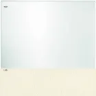 سطح طاولة من الزجاج الشفاف للغاية وأرجل معدنية، 3 تشطيبات و4 أحجام - سبيك Viadurini