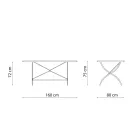 طاولة خارجية قابلة للطي من الفولاذ المجلفن، صنع في إيطاليا - سيلفاجيا Viadurini