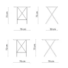طاولة حديقة قابلة للطي من الفولاذ المجلفن، صنع في إيطاليا - أكيلة Viadurini