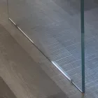 طاولة مطلية بخشب البلوط الصلب وقاعدة كريستالية، صنع في إيطاليا - نويليا Viadurini