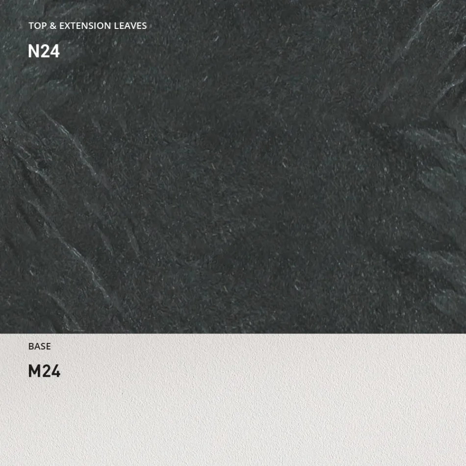 طاولة طعام قابلة للتمديد 190 سم، مصنوعة من المعدن والخشب في إيطاليا - إقليديان Viadurini