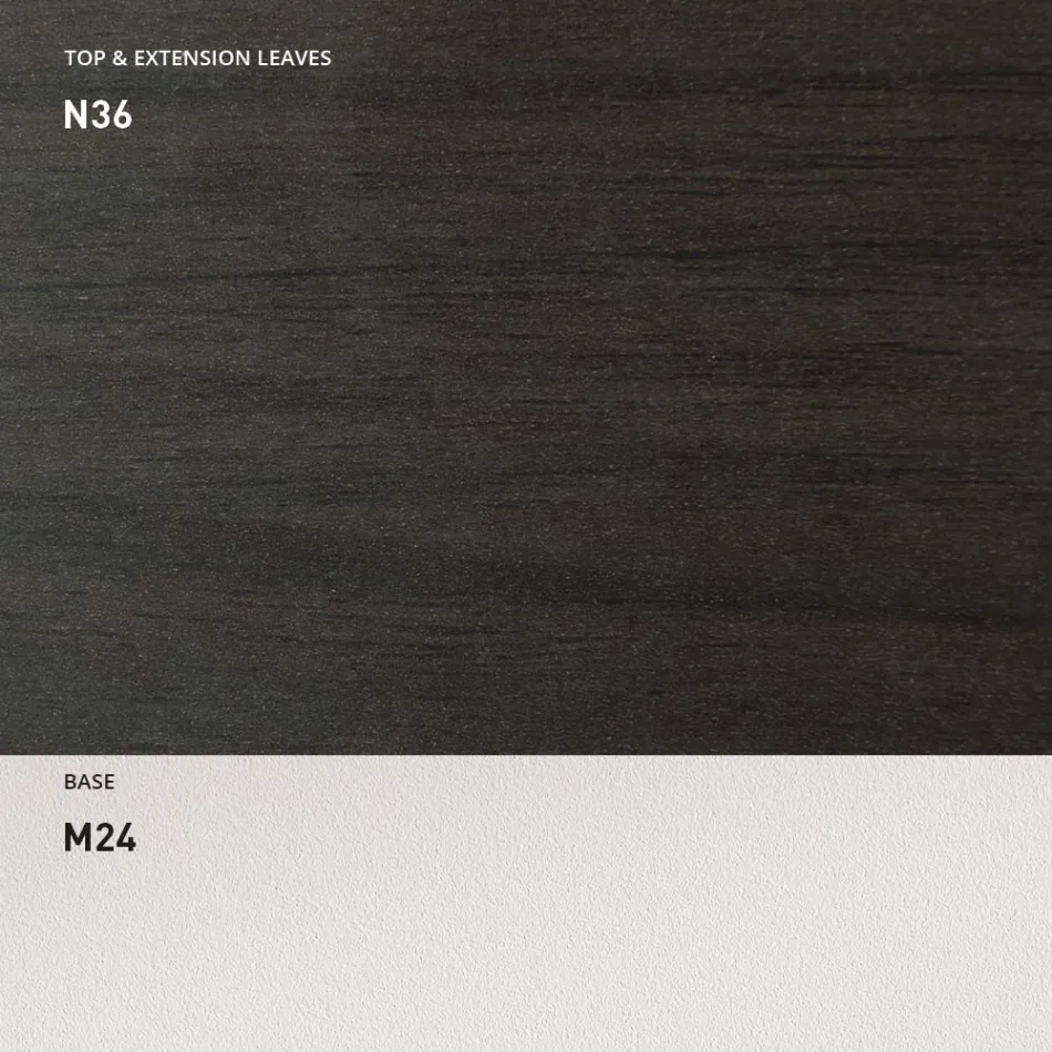 طاولة طعام قابلة للتمديد 190 سم، مصنوعة من المعدن والخشب في إيطاليا - إقليديان Viadurini