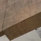 طاولة طعام قابلة للتمديد حتى ٢٥٥ سم مصنوعة من زجاج شبكي وخشب، صنع في إيطاليا - فرانسواز Viadurini