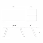 طاولة طعام قابلة للتمديد بسطح سيراميك حتى 2.8 متر، صنع في إيطاليا - باولوتشيو Viadurini
