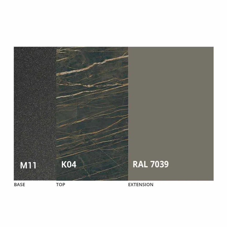 طاولة طعام قابلة للتمديد بسطح سيراميك حتى 2.8 متر، صنع في إيطاليا - باولوتشيو Viadurini