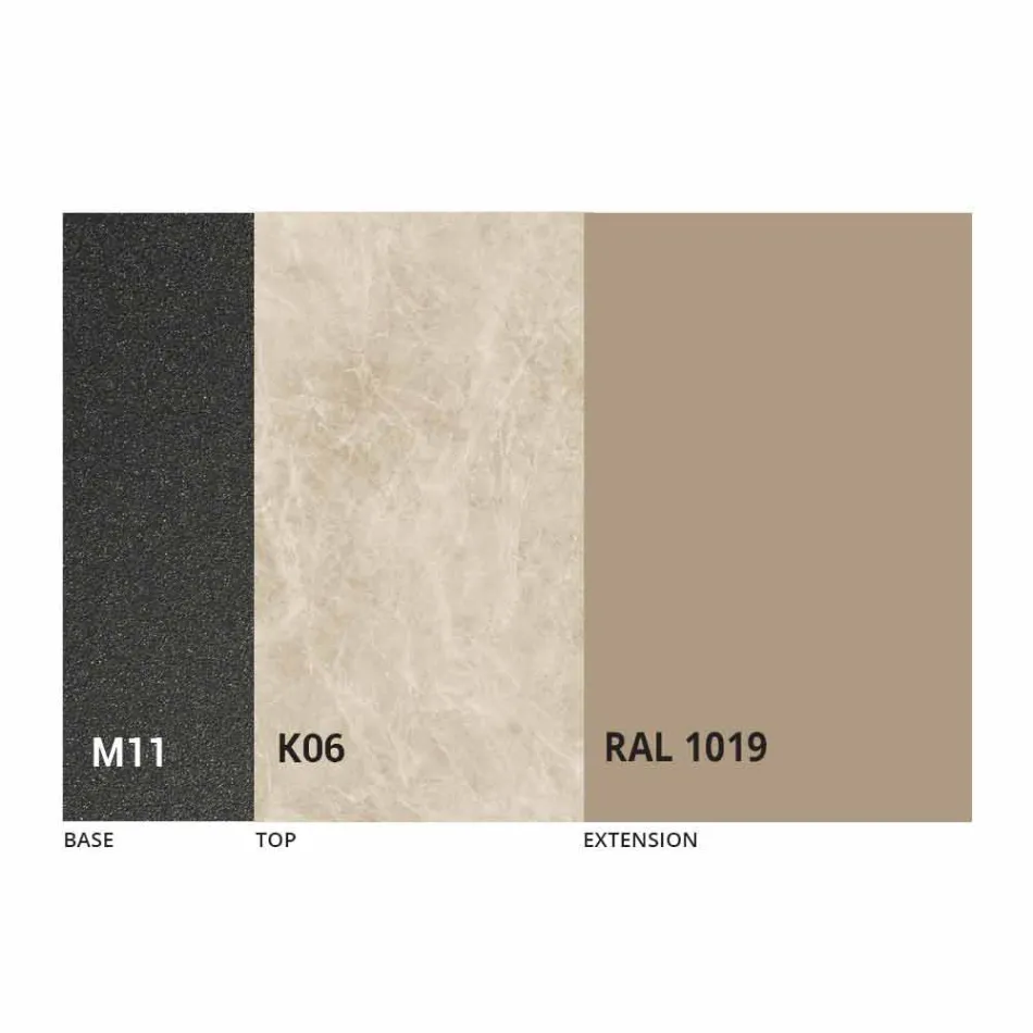 طاولة طعام قابلة للتمديد بسطح سيراميك حتى 2.8 متر، صنع في إيطاليا - باولوتشيو Viadurini