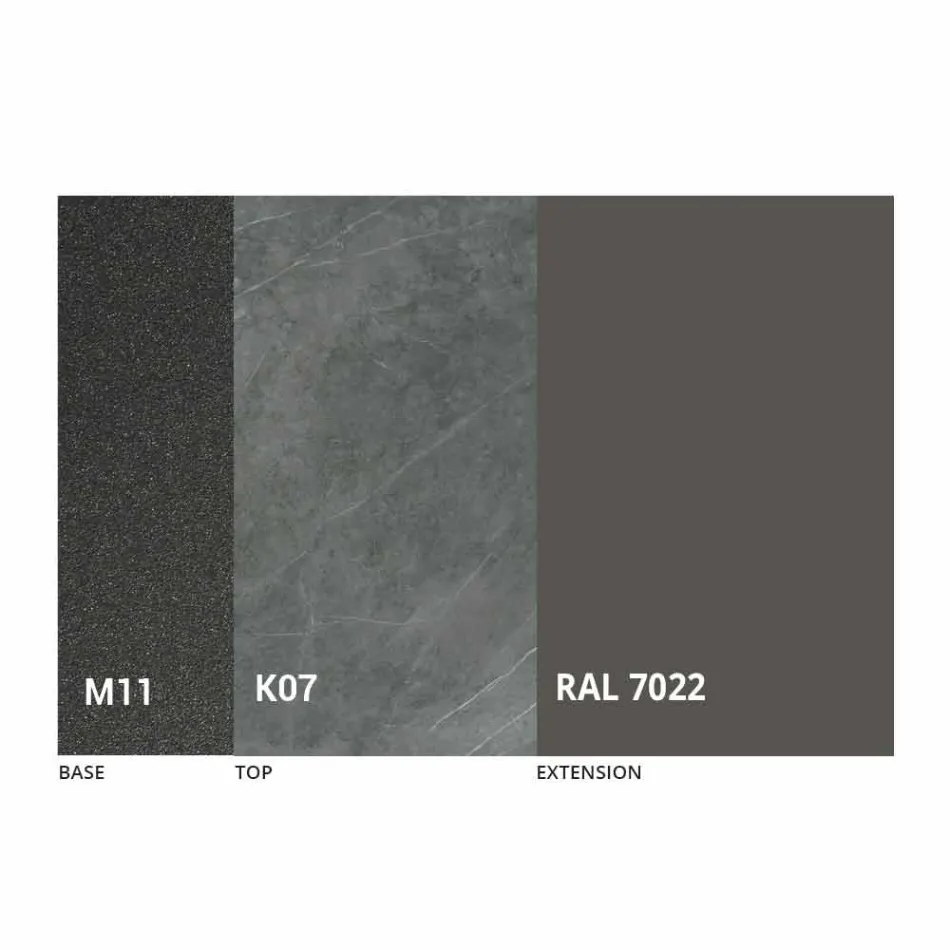 طاولة طعام قابلة للتمديد بسطح سيراميك حتى 2.8 متر، صنع في إيطاليا - باولوتشيو Viadurini